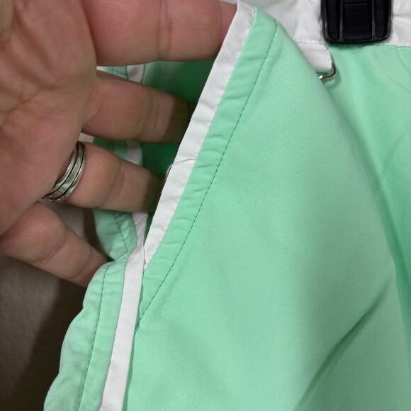 Les Canebiers Mens Size 2XL Ramatuelle Swim Shorts Neon Green White Mesh Lined - Picture 5 of 9